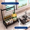 Kệ đựng đồ gia vị đa năng nhà bếp 2 tầng cao cấp