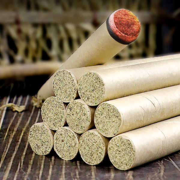 Set 50 thanh nhang ngải cứu đuổi muỗi kèm đế gỗ an toàn cho bé