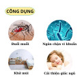 Set 50 thanh nhang ngải cứu đuổi muỗi kèm đế gỗ an toàn cho bé