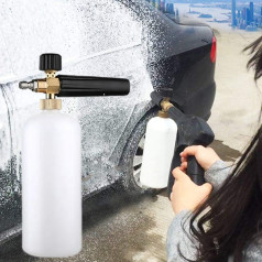 Bình tạo bọt phun tuyết dung tích 1L rửa xe chuyên dụng dễ vệ sinh, Bộ Súng Ren 22mm