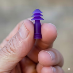 Hộp 1 đôi nút bịt tai chống nước đi bơi Aqua Block màu tím