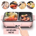 Bếp nướng lẩu điện 2 ngăn đa năng