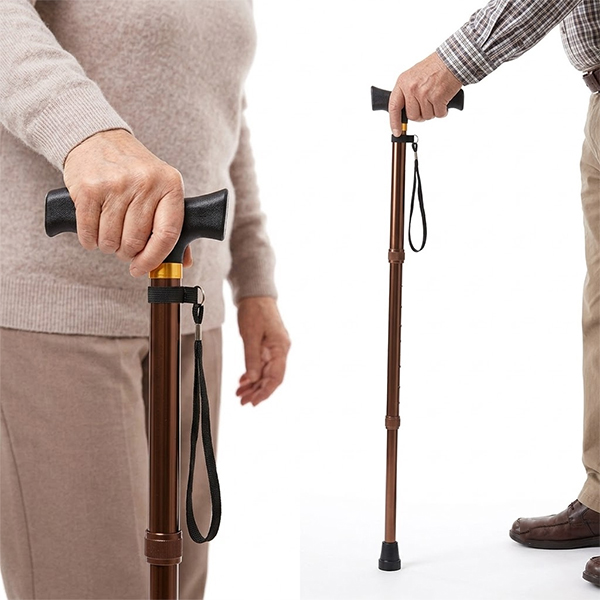 Gậy chống gấp gọn Lucass Y27 chống trượt, điều chỉnh chiều cao