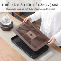 Khay trà tre tự nhiên bền đẹp bày trí thưởng trà