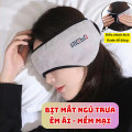 Bịt mắt ngủ vải nhung che kín mắt tai chống ánh sáng hỗ trợ ngủ ngon