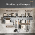 Giá để dao kéo treo tường thép carbon giúp nhà bếp ngăn nắp, sạch sẽ