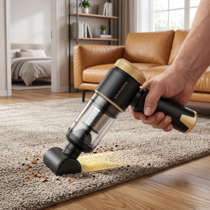 Máy hút bụi cầm tay mini thiết kế không dây dọn sạch khe hẹp Shanen