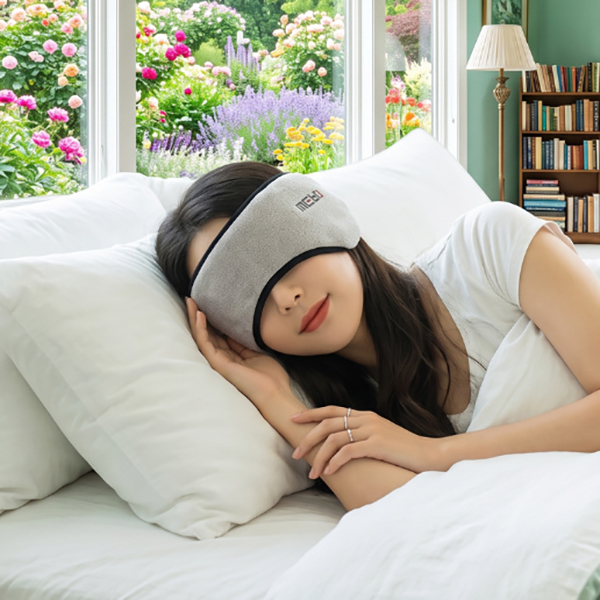 Bịt mắt ngủ vải nhung che kín mắt tai chống ánh sáng hỗ trợ ngủ ngon