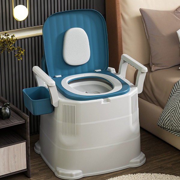 Bồn cầu tiện ích có bô rời chống trượt nắp đậy kín cho người cao tuổi