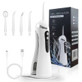 Máy tăm nước cầm tay 3 chế độ kèm 4 đầu vệ sinh và củ sạc, Màu trắng