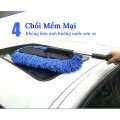 Chổi lau rửa xe ô tô sợi nano siêu mềm điều chỉnh độ dài cán