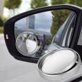 Bộ 2 Gương cầu lồi 5cm viền bạc xoay 360 xóa điểm mù gắn kính chiếu hậu ô tô