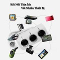 Bộ chia tẩu sạc ô tô 3 cổng kèm 2 cổng USB 12V đa năng
