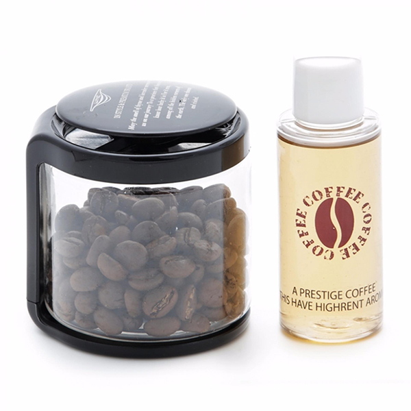 Hộp hạt hương cafe kèm lọ tinh dầu thơm cho xe hơi