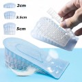 Lót giày tăng chiều cao gel nửa bàn trong suốt cho nam và nữ, 1 lớp lót - Cao 2cm	