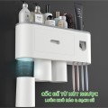 Bộ nhả kem đánh răng tự động dán tường siêu bền, Bộ 3 cốc	