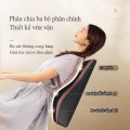 Gối massage hồng ngoại tựa lưng cao cấp, Màu đen