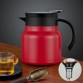 Ấm pha trà, cà phê giữ nhiệt đa năng dung tích 1000ml, Màu đen - Không hiển thị nhiệt độ