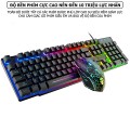 Bộ bàn phím chuột T6 chơi game,  led 7 màu cao cấp