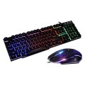 Bộ bàn phím chuột T6 chơi game,  led 7 màu cao cấp