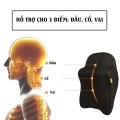 Gối tựa đầu cao su non xe hơi siêu bền siêu êm, Màu đen