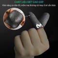 Bao tay chơi game xỏ ngón sợi carbon chống thấm mồ hôi, 1 đôi