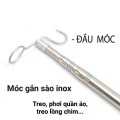 Sào rút treo móc phơi quần áo, treo lồng chim đa năng siêu bền, Sào dài 2m1	