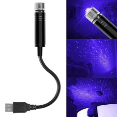 Đèn led bầu trời sao chiếu trần xe ô tô, trần nhà cắm cổng USB, Ánh sáng tím