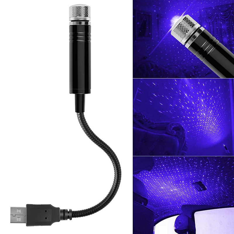 Đèn led bầu trời sao chiếu trần xe ô tô, trần nhà cắm cổng USB