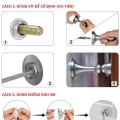 Chặn cửa nam châm lực hút cực mạnh cho cửa to nặng, Màu bạc