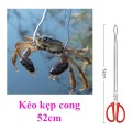 Kẹp bắt lươn rắn, hải sản, cua ghẹ chống trơn chuyên dụng, Loại mũi cong (52cm)	
