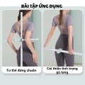 Gậy tập yoga hình chữ thập cải thiện dáng vai, lưng, Màu hồng