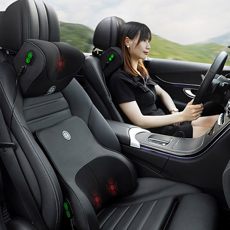 Bộ gối tựa đầu tựa lưng ô tô 6 chế độ massage tự động