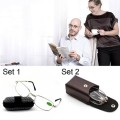Kính viễn thị hỗ trợ đọc sách báo cho người già gấp gọn cao cấp, 3.5 độ