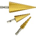 Bộ 3 mũi khoan đa năng hình tháp khoét lỗ tròn phủ titan
