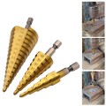 Bộ 3 mũi khoan đa năng hình tháp khoét lỗ tròn phủ titan