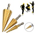Bộ 3 mũi khoan đa năng hình tháp khoét lỗ tròn phủ titan