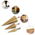 Bộ 3 mũi khoan đa năng hình tháp khoét lỗ tròn phủ titan
