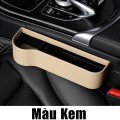 Bộ 2 khay đựng đồ đa năng cắm khe ghế ô tô đa năng, Màu kem