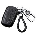 Bao da chìa khóa ô tô Toyota 3 nút bấm da thật cao cấp, Màu nâu