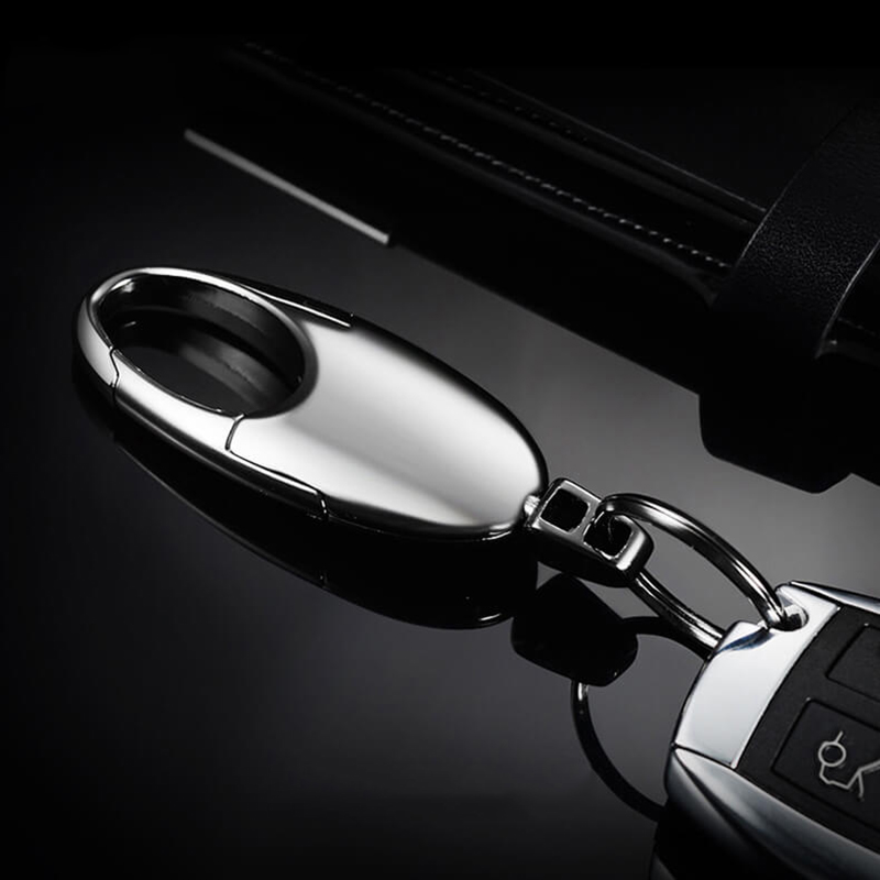 Móc chìa khóa ô tô kim loại sáng bóng thiết kế sang trọng