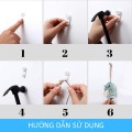 Combo móc treo tường đinh ghim không khoan cứng cáp, Combo 20 đinh 4 chân