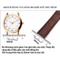 Bộ dây da đồng hồ khoá bướm bền đẹp chống gỉ cao cấp, Size 20 - Màu nâu khóa vàng