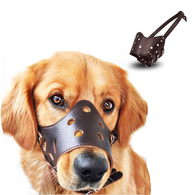 Rọ mõm cho chó chất liệu da mềm cao cấp có đai điều chỉnh kích thước