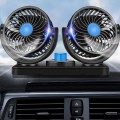 Quạt đôi mini để ô tô xoay 360 độ tiện dụng, Loại 24V cắm tẩu (dùng cho xe tải to 2 bình ắc quy)