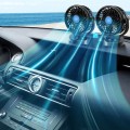 Quạt đôi mini để ô tô xoay 360 độ tiện dụng, Loại 24V cắm tẩu (dùng cho xe tải to 2 bình ắc quy)