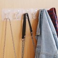 Thanh 6 móc treo đồ dán tường trong suốt siêu dính
