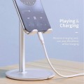Giá đỡ điện thoại, máy tính bảng để bàn gấp gọn tiện dụng, Màu bạc