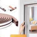 Ron cao su dán khung cửa cách âm chống bụi tiện dụng, Màu nâu - Loại 5m