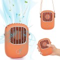 Quạt mini đeo cổ sạc điện tiện lợi, Màu cam